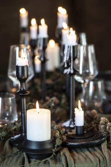 Kerzenhalter für Stabkerze als Einsatz für Windlicht und Laterne