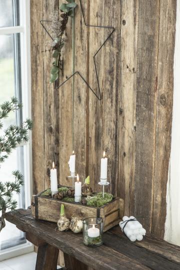 Spieß kurz für Stabkerze - weiß