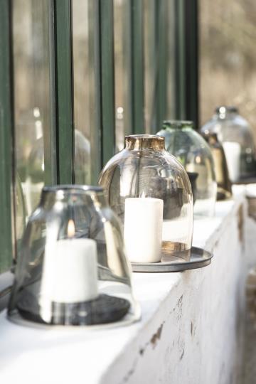 Kerzentablett/ Tablett/ Untersetzer mit Kante, Zink - Ø: 19,5 cm