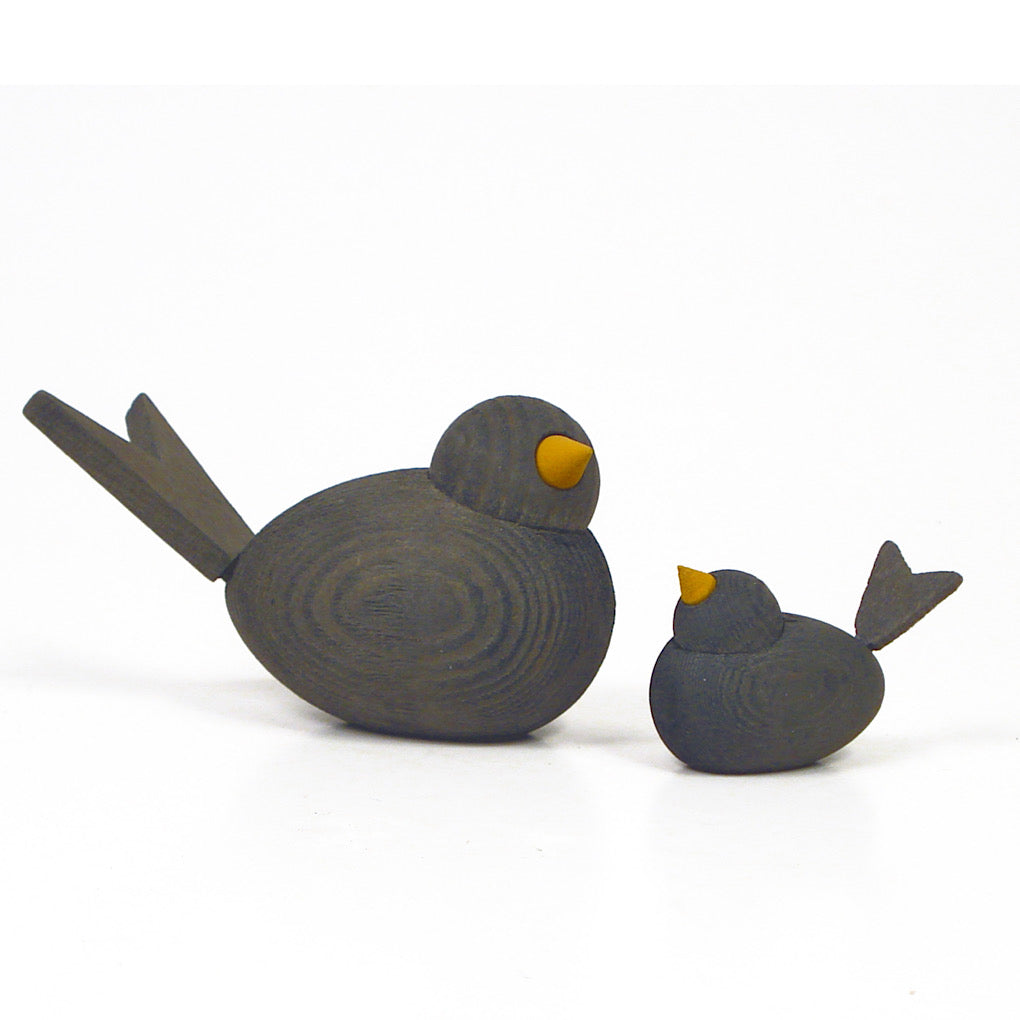 Deko Holzvogel groß - grau