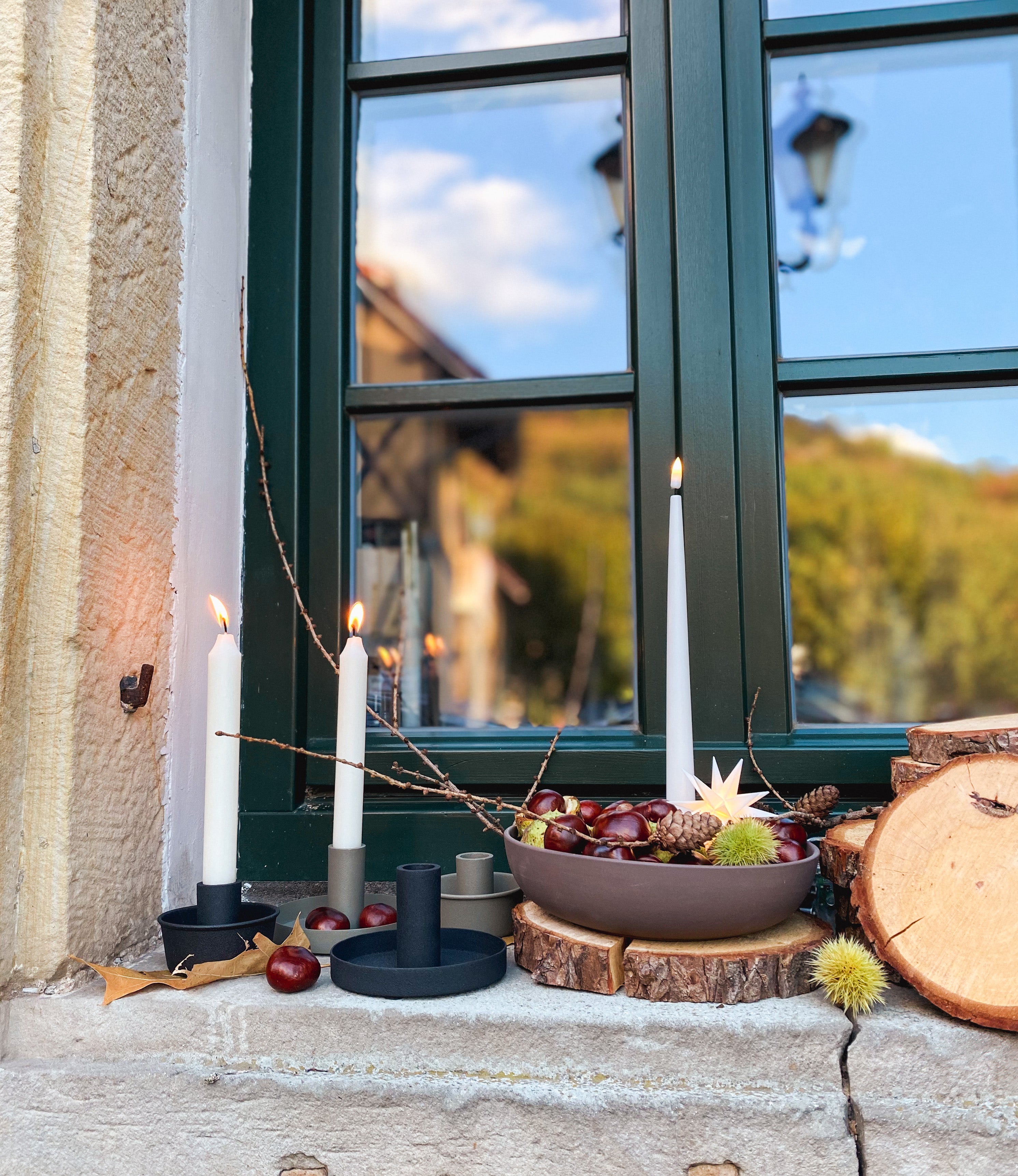 LED Leuchtstern/ Baby-Stern 18 Zacken, weiß  Ø 8cm mit Batteriefach und Timer