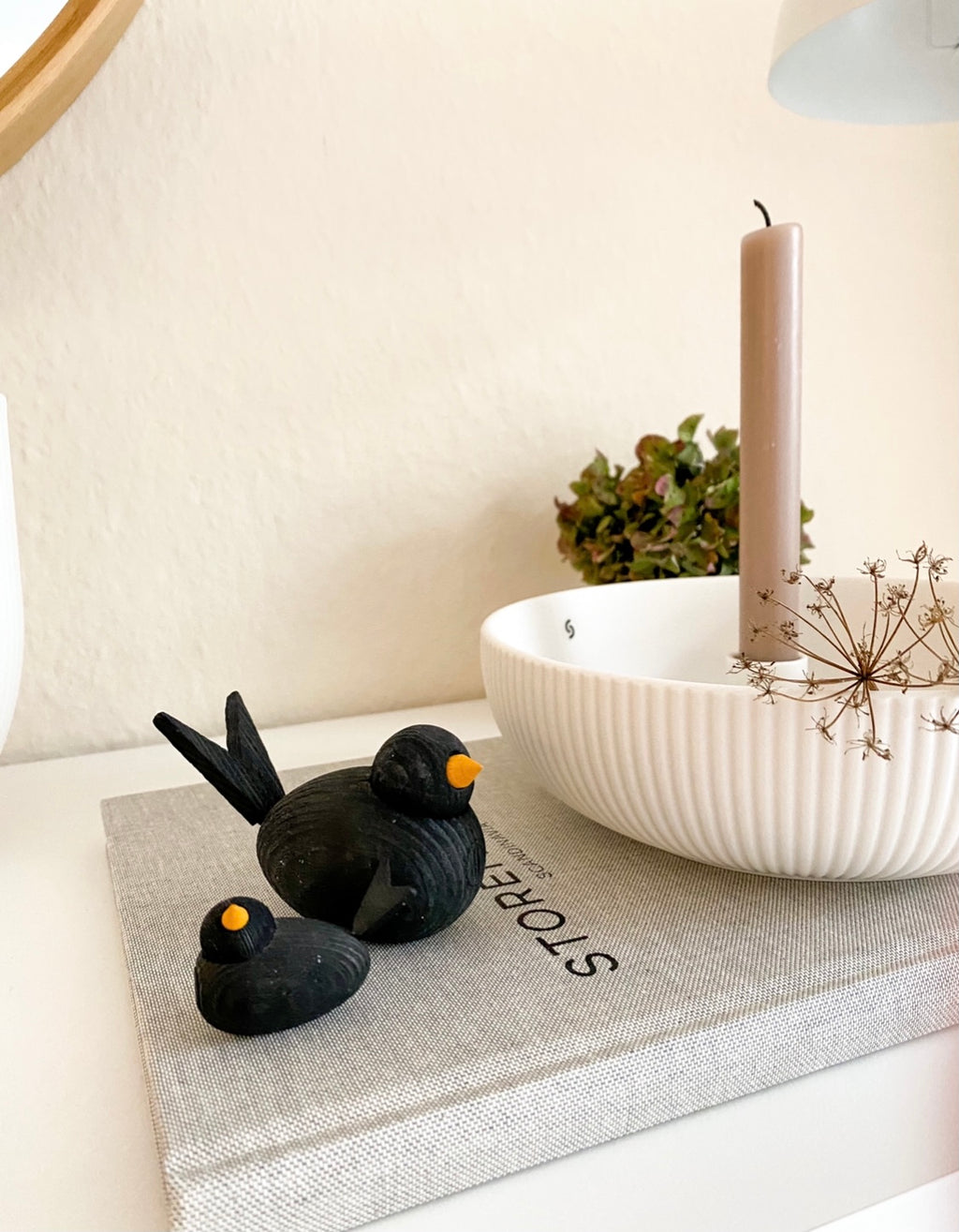 Deko Holzvogel mini - schwarz