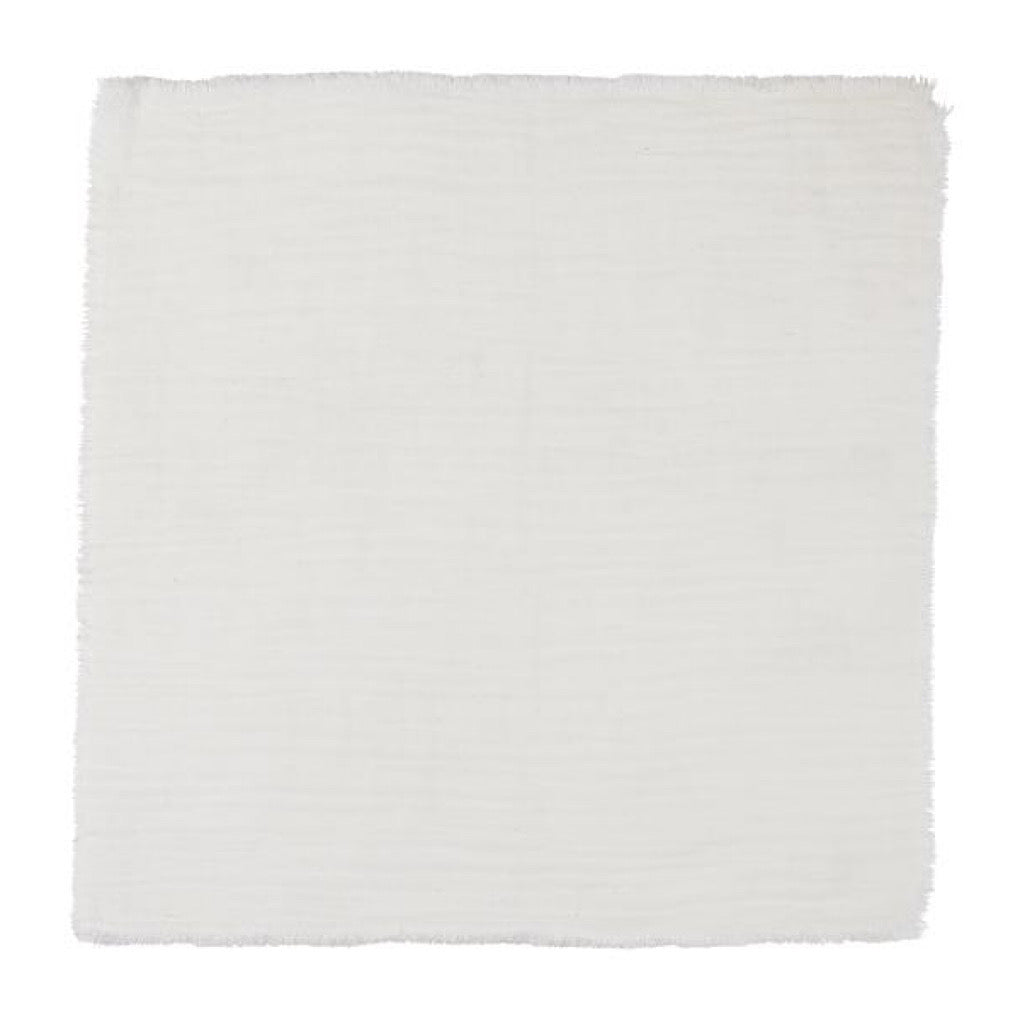 Stoffserviette doppelt gewebt - weiß