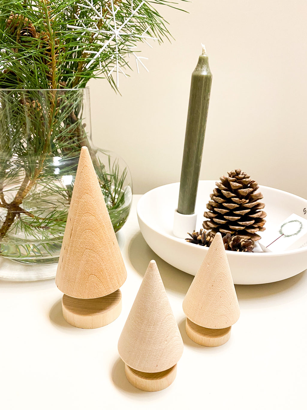 Baum/ Tannenbaum aus Holz, natur - 2 Größen