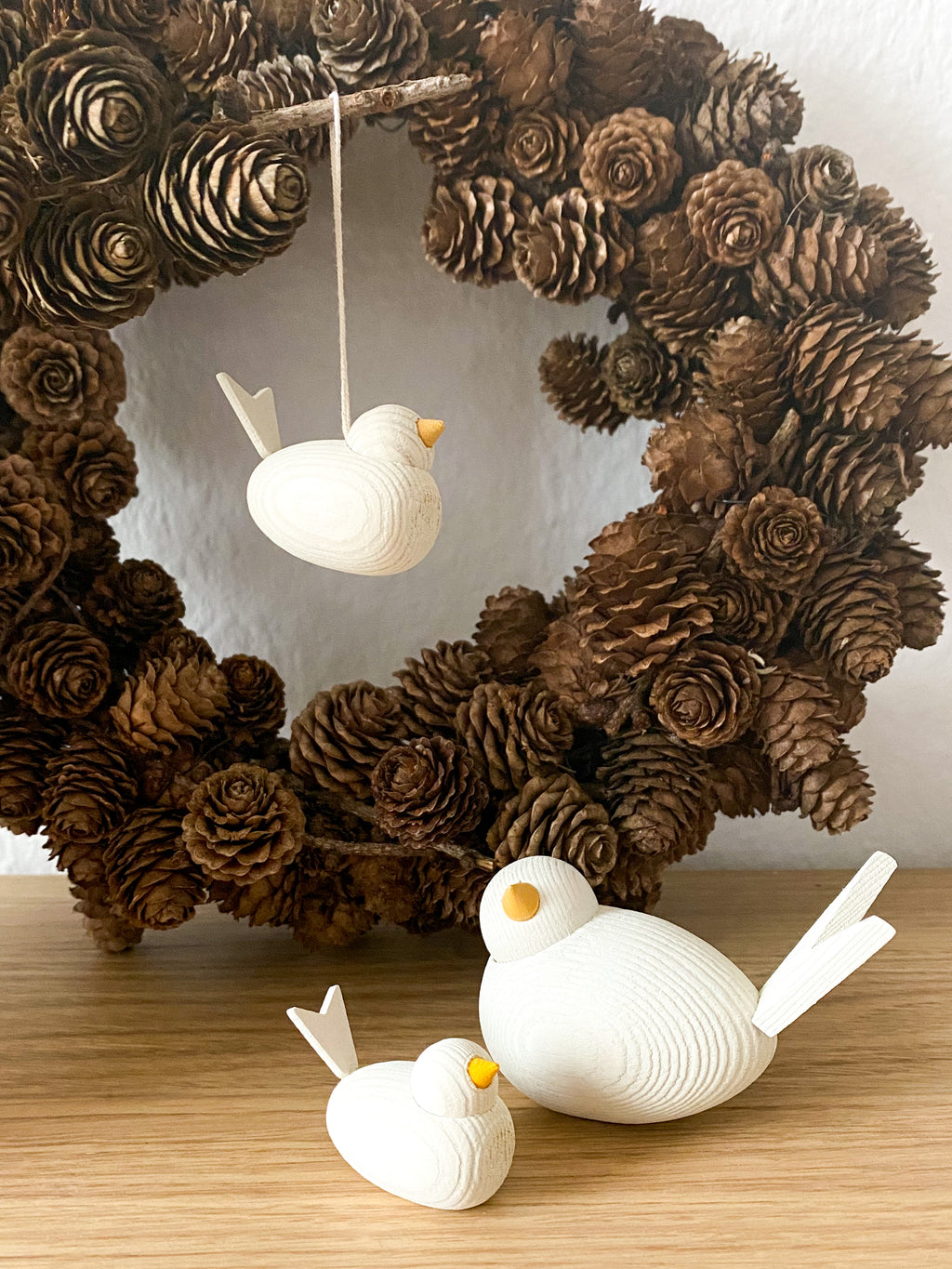 Deko Holzvogel mini - weiß