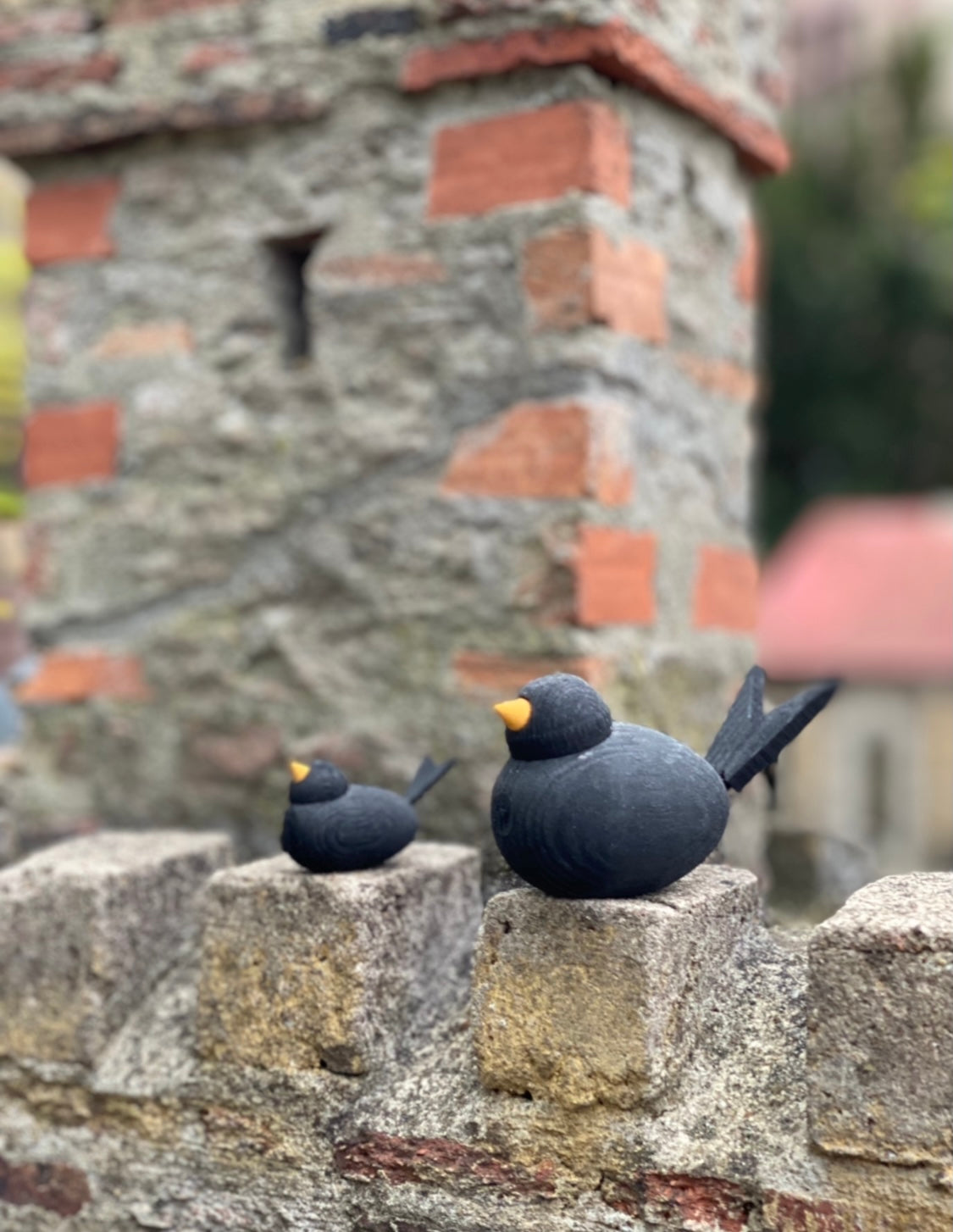 Deko Holzvogel mini - schwarz