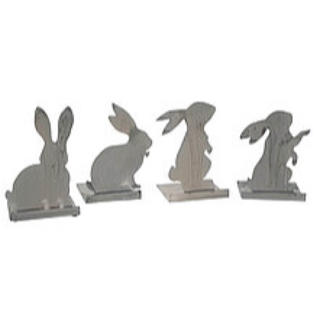 Hase/ Osterhase stehend, Zink - 4 verschiedene Designs