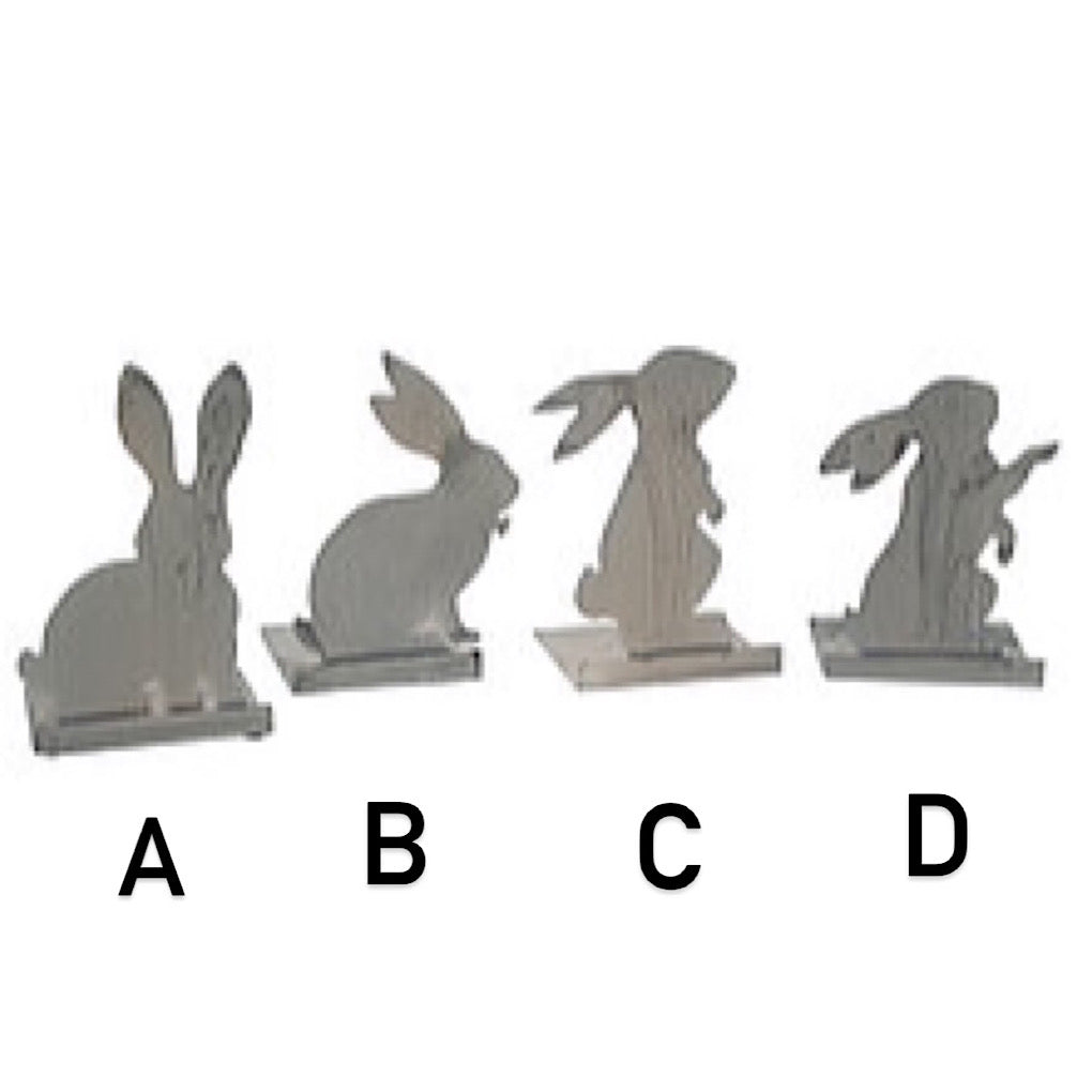 Hase/ Osterhase stehend, Zink - 4 verschiedene Designs