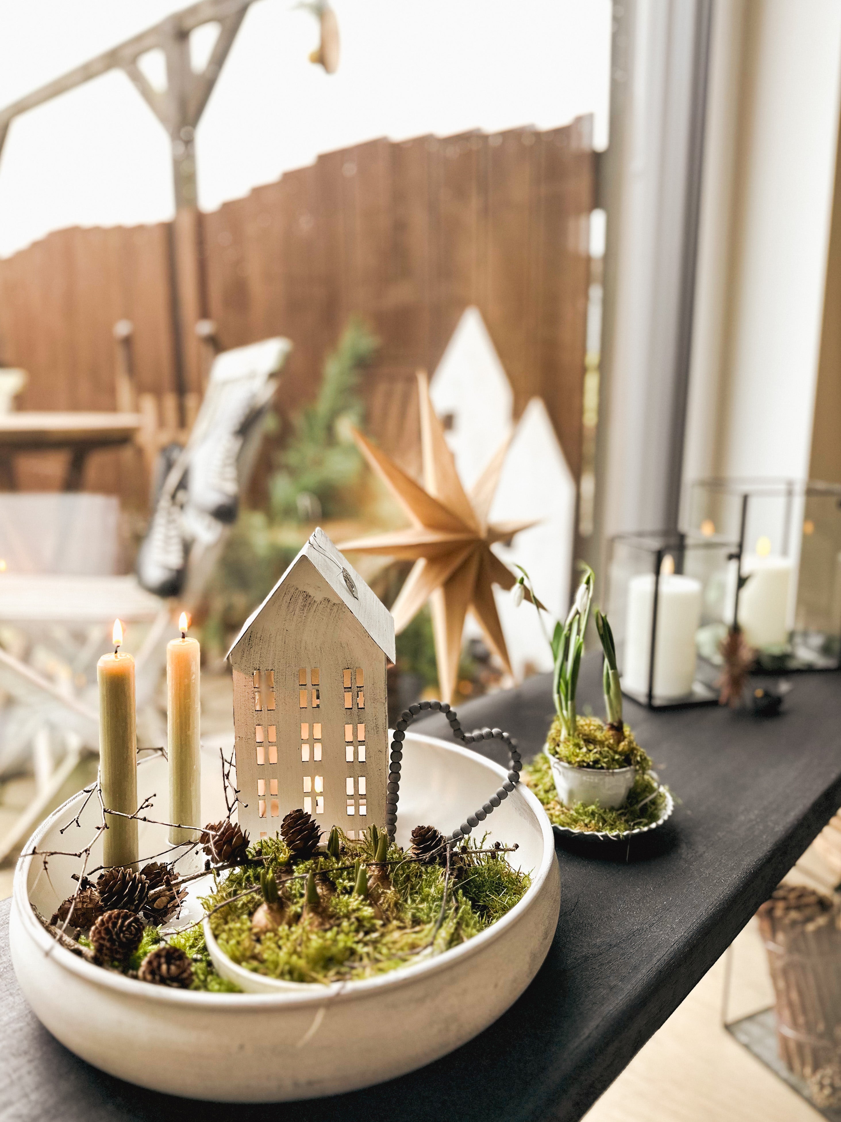 Runde Schale/ Tablett Dekoschale, weiß antik -  Ø 32cm