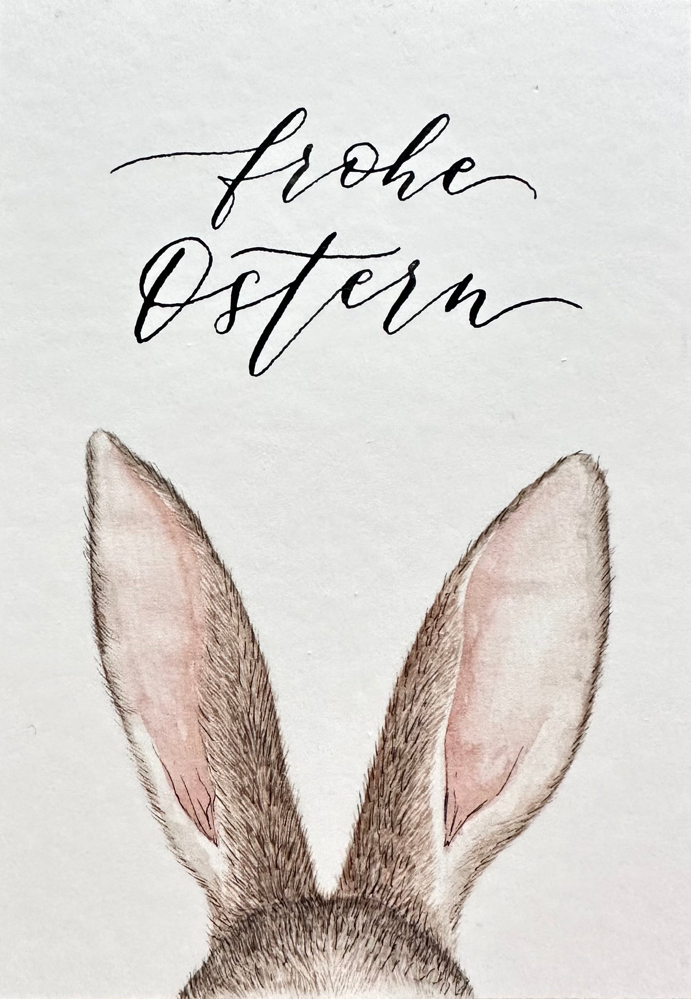 Postkarte "OSTERHASE" FROHE OSTERN A6