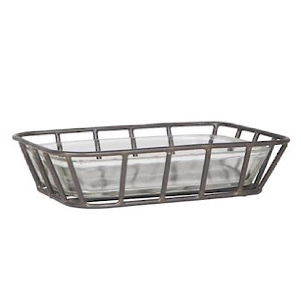 Seifenschale klar mit Metallständer