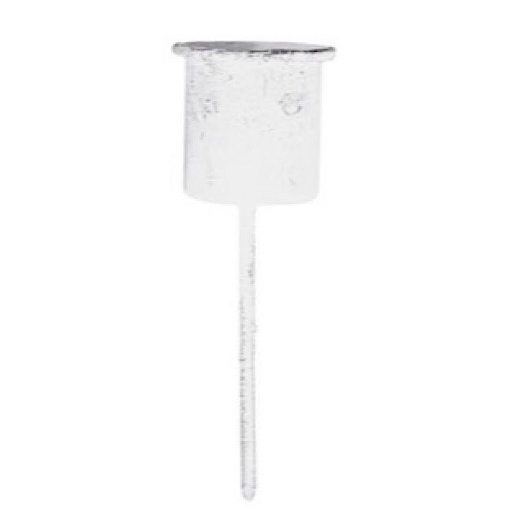 Spieß kurz für Stabkerze - weiß