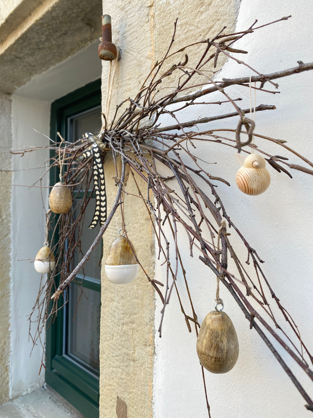 Holzvogel zum aufängen, klein - natur