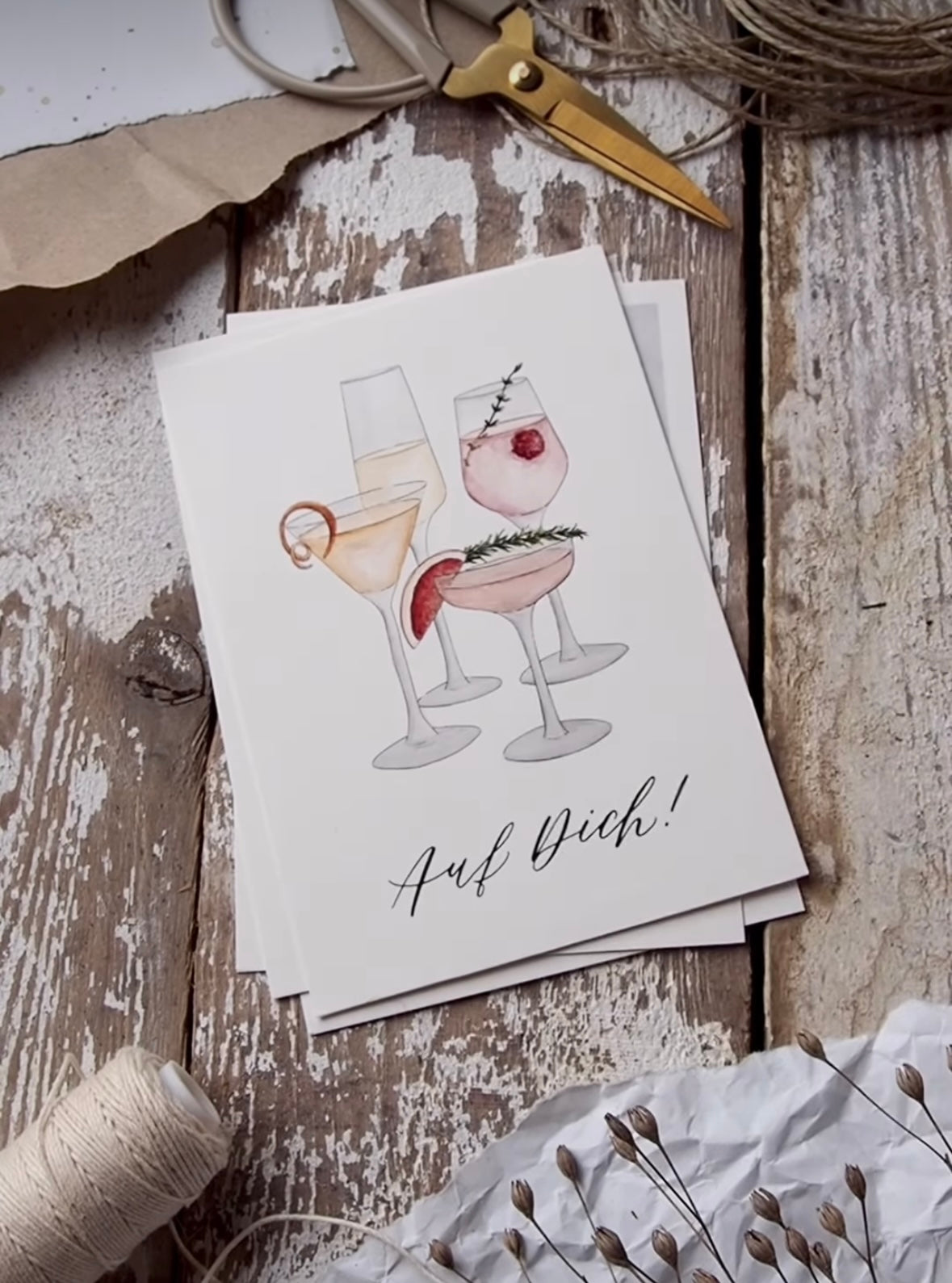 Postkarte "Auf Dich" - A6