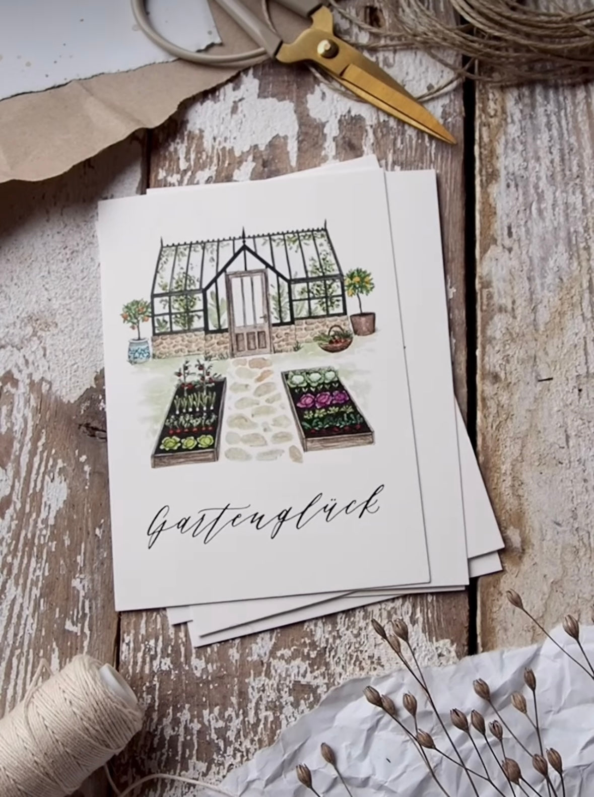 Postkarte "GARTENGLÜCK" - A6