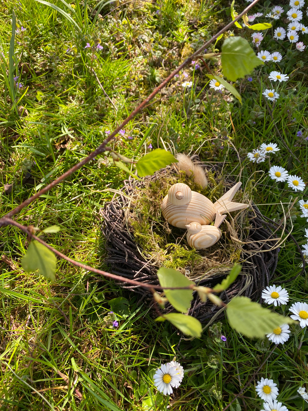 Deko Holzvogel mini - natur