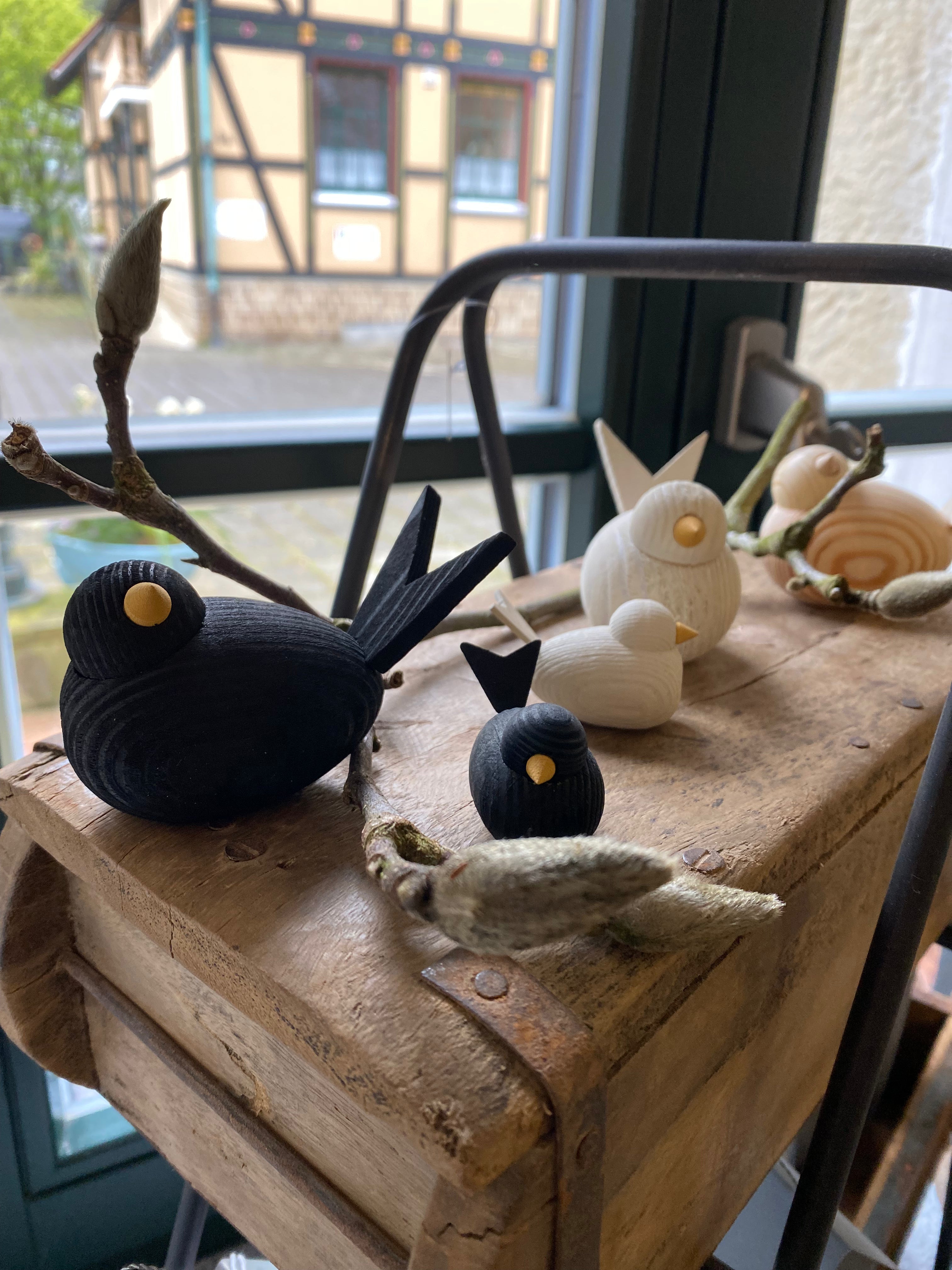 Deko Holzvogel mini - weiß