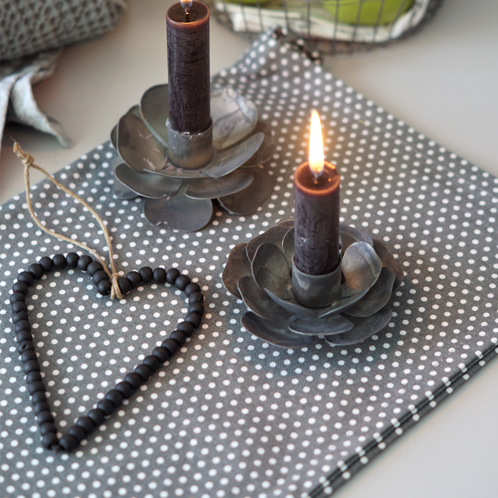 HOLZ PERLEN HERZ/ HOLZHERZ - EXTRA SMALL BLACK