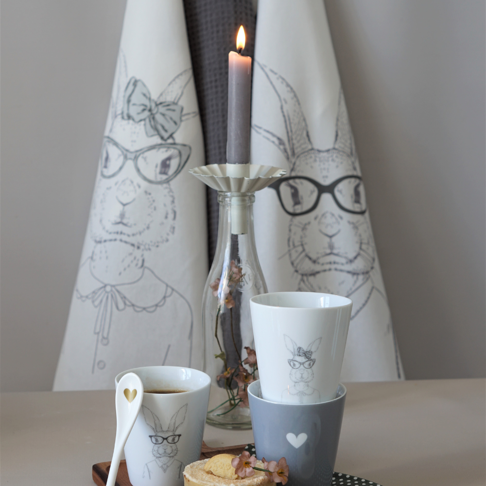 GESCHIRRTUCH/ TEA TOWEL HIPSTER BUNNY SHE