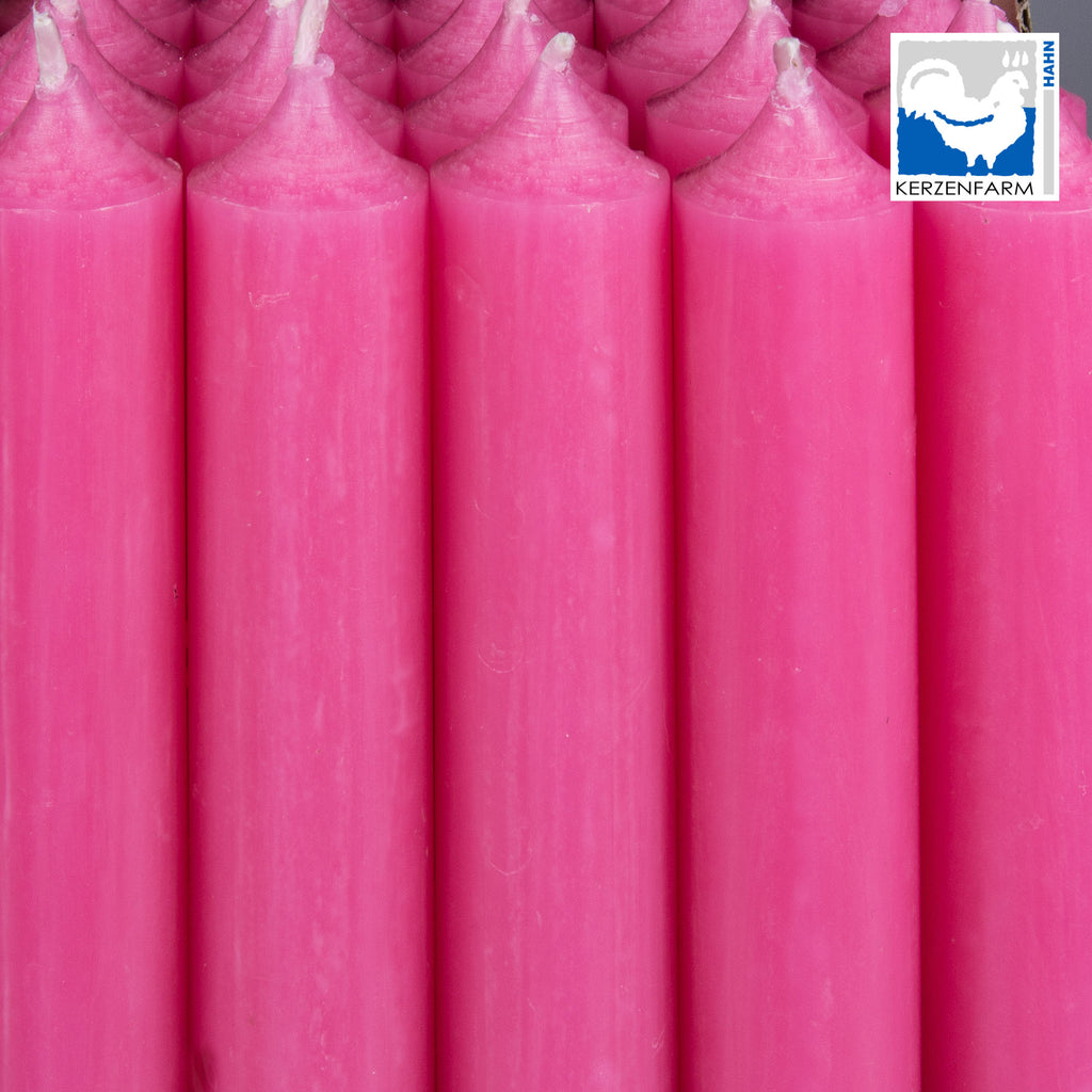 Stabkerze/ Tischkerze H: 18 cm x 2,2 cm - pink