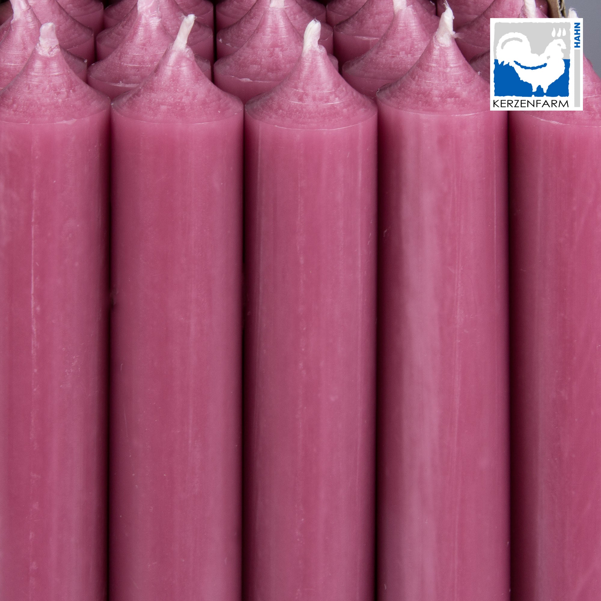 Stabkerze/ Tischkerze H: 18 cm x 2,2 cm - altrosa