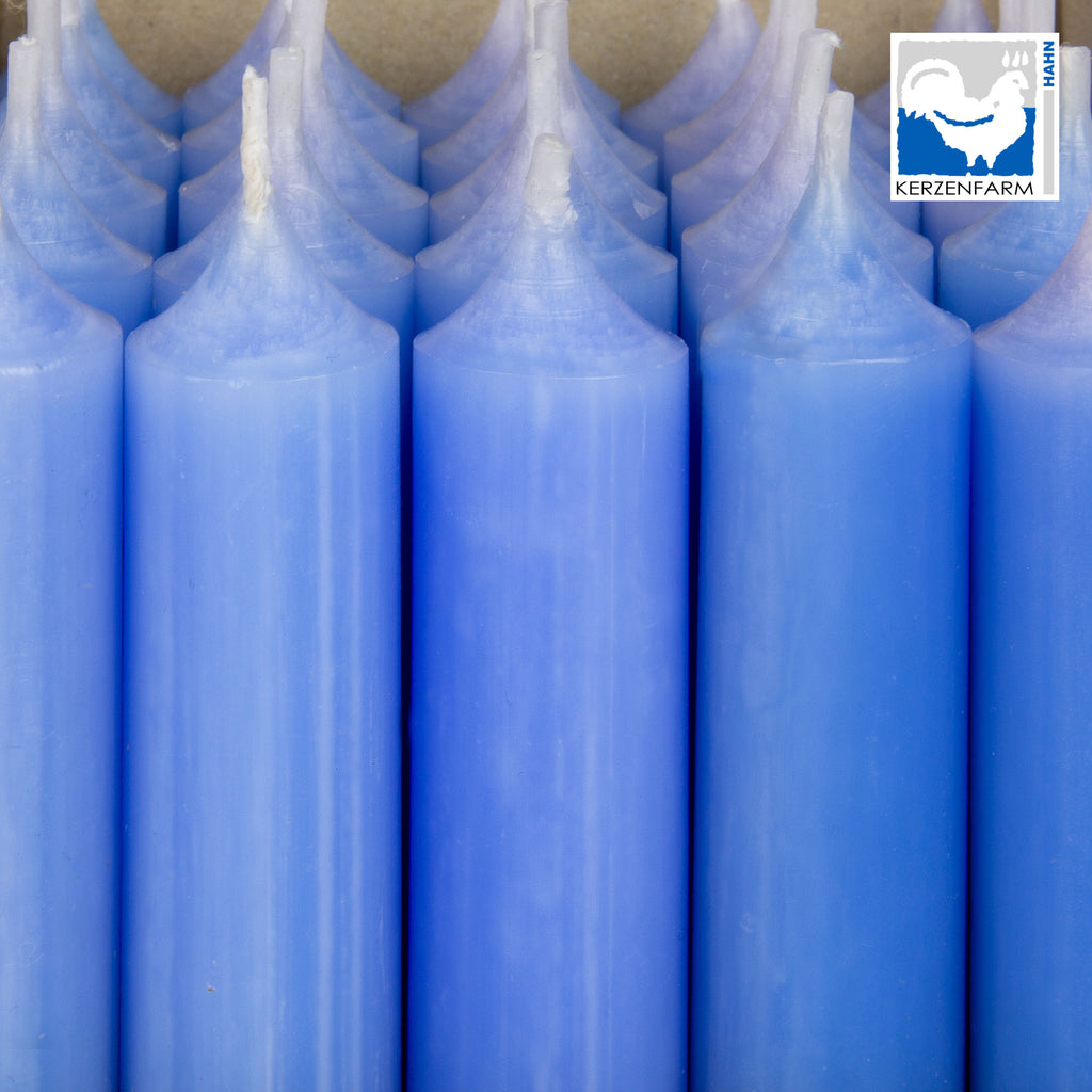 Stabkerze/ Tischkerze H: 18 cm x 2,2 cm - hellblau