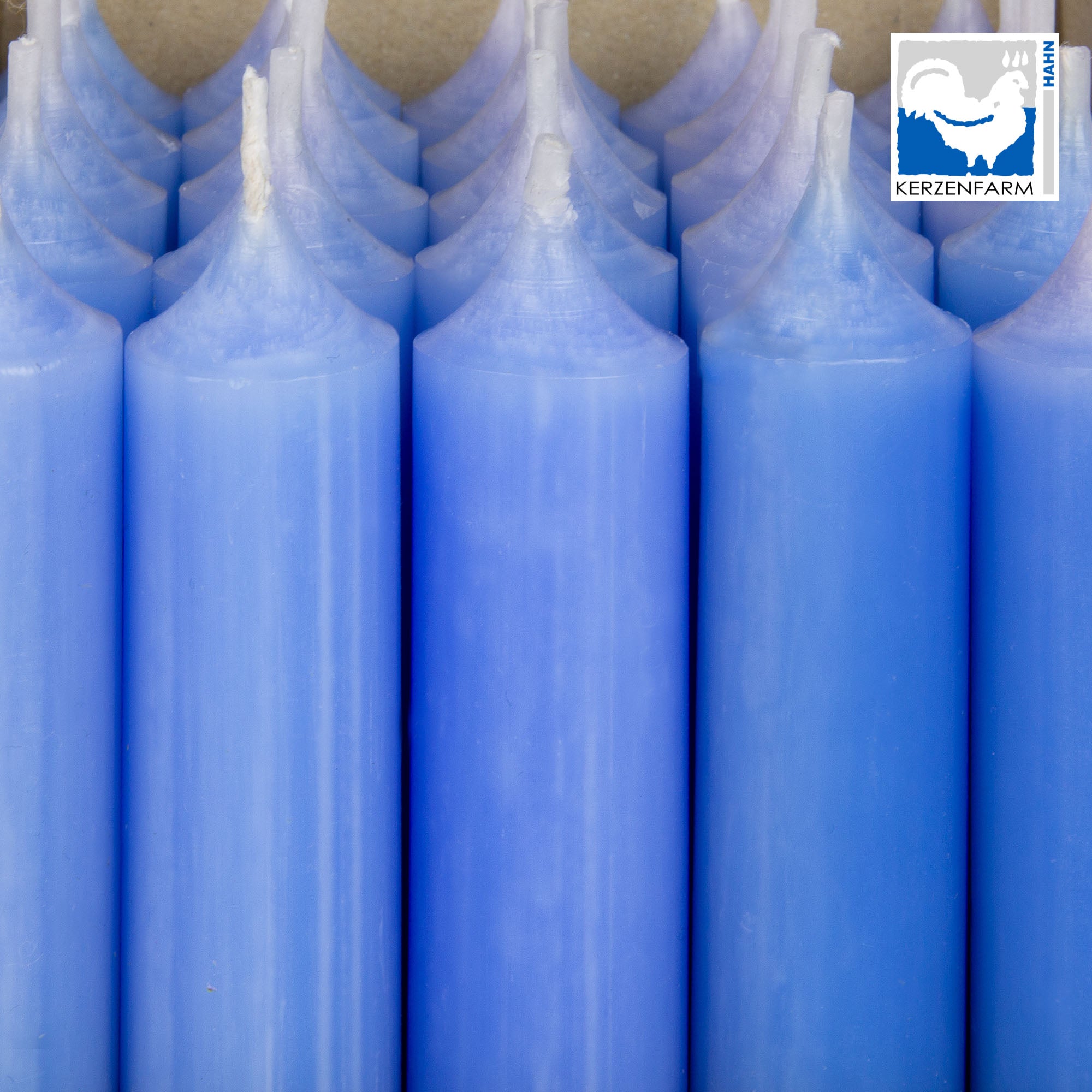 Stabkerze/ Tischkerze H: 18 cm x 2,2 cm - hellblau