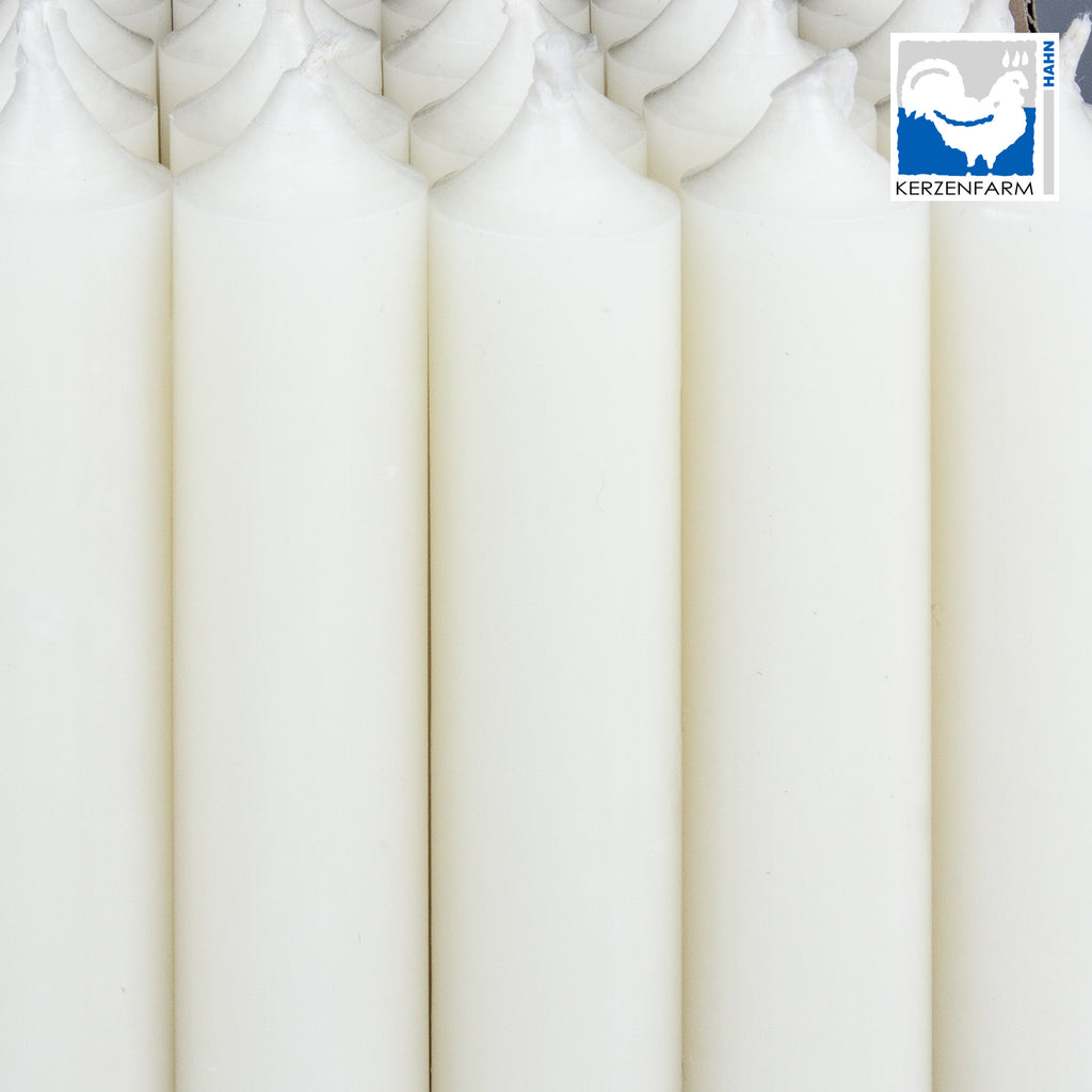 Stabkerze/ Tischkerze H: 18 cm x 2,2 cm- weiß