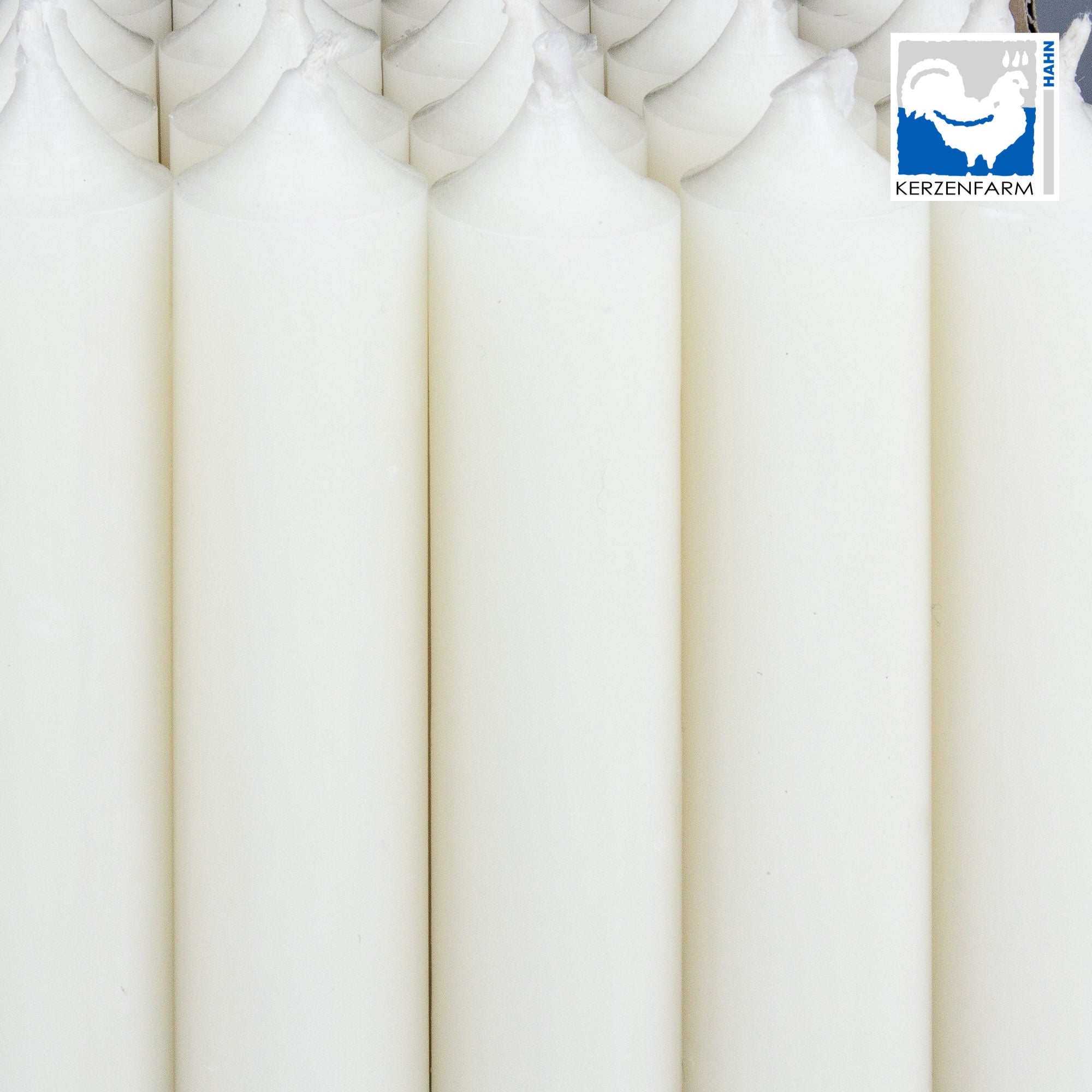 Stabkerze/ Tischkerze H: 18 cm x 2,2 cm- weiß
