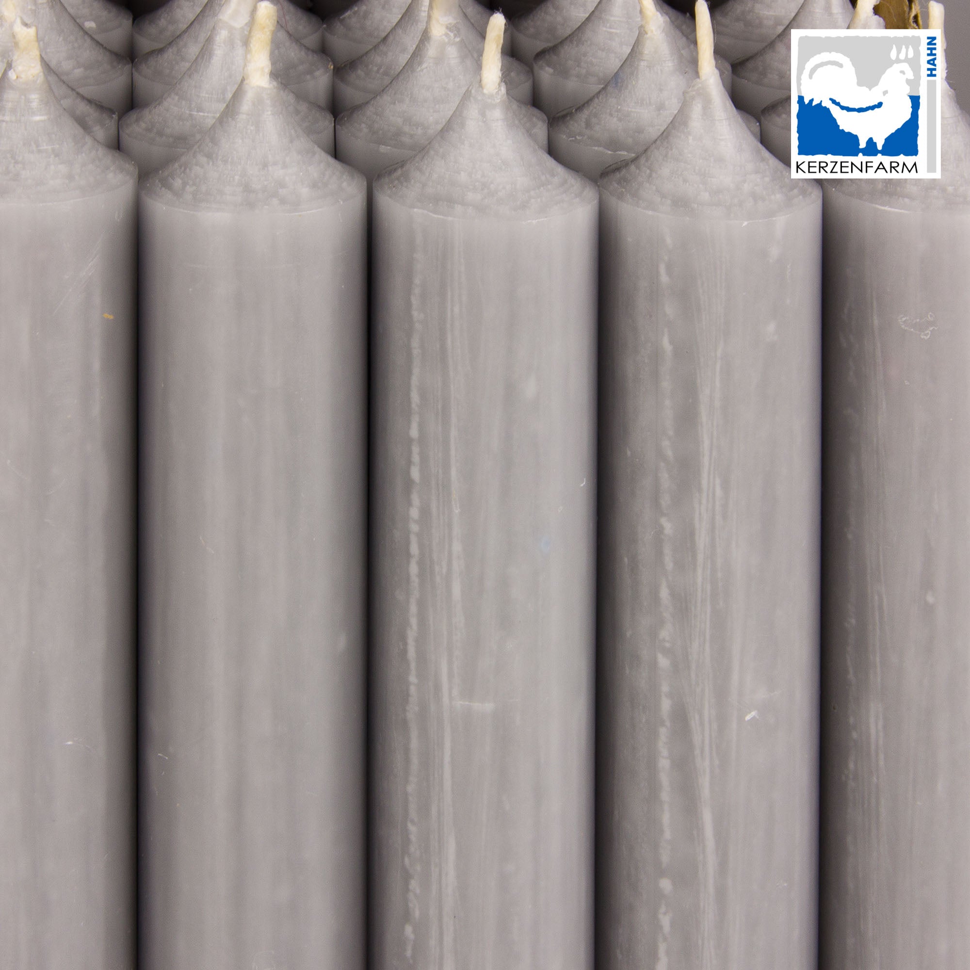 Stabkerze/ Tischkerze H: 18 cm x 2,2 cm - grau