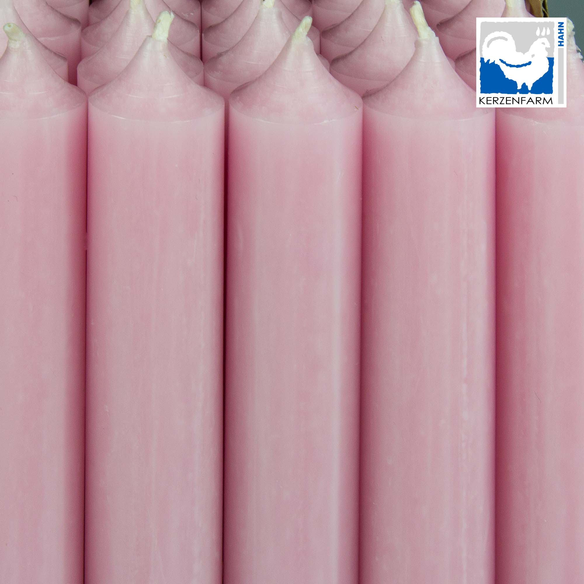 Stabkerze/ kurze Stabkerze pastellaltrosa - H: 10 x 2,2 cm