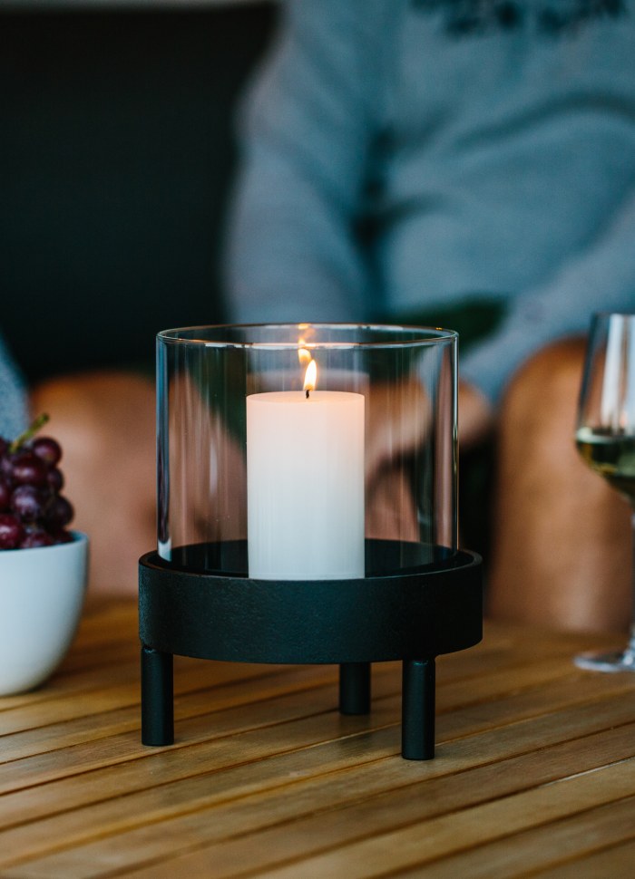 Glaseinsatz und Metallplatte für Kerzenständer Torch - Living by heart