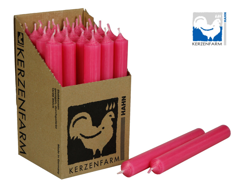 Stabkerze/ Tischkerze H: 18 cm x 2,2 cm - pink
