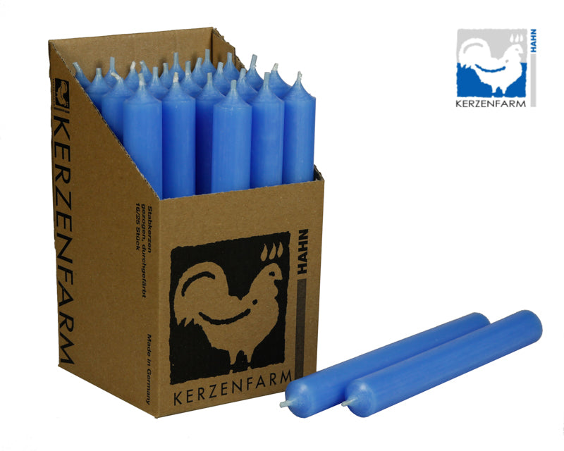 Stabkerze/ Tischkerze H: 18 cm x 2,2 cm - hellblau