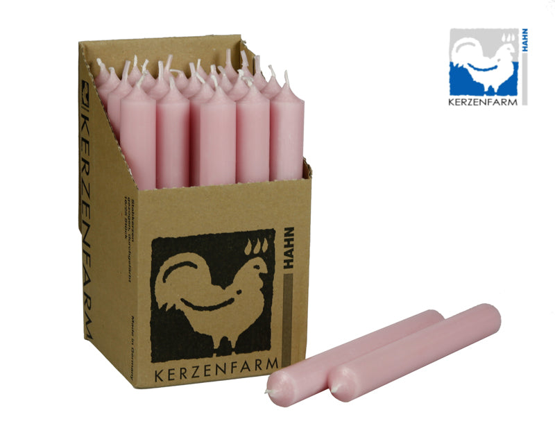 Stabkerze/ Tischkerze H: 18 cm x 2,2 cm - pastellaltrosa