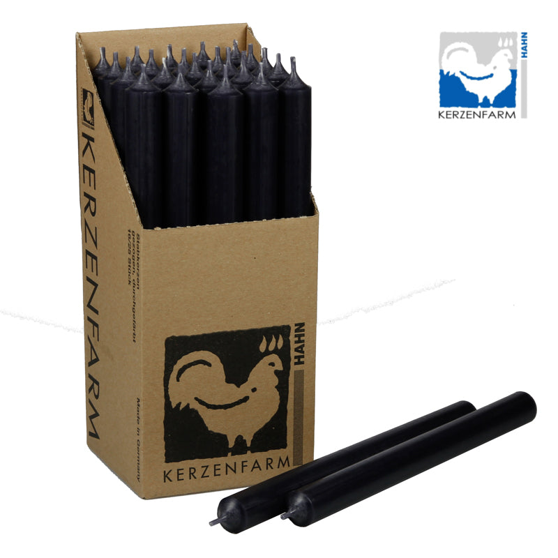 Stabkerze/ Tischkerze H: 25 cm x 2,2 cm - anthrazit