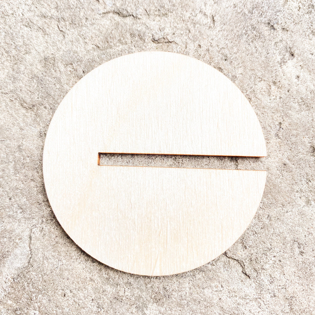 Standfuß/ Holzscheibe/ Klemmscheibe, 3mm Artikel - z.B. für die Lasercut Amsterdam Häuser