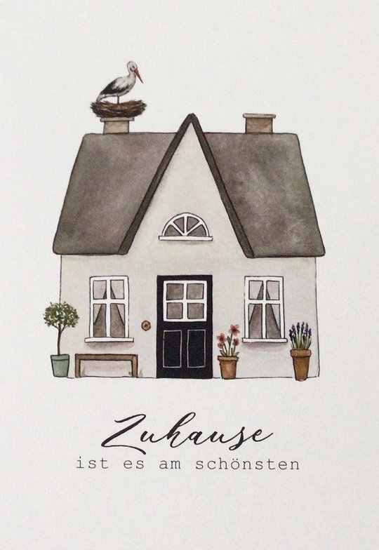 Postkarte "ZUHAUSE" A6