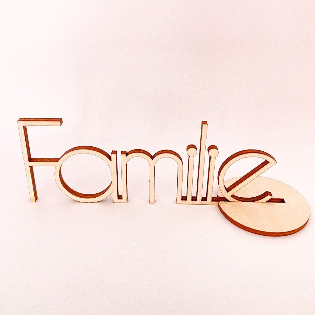 Standfuß/ Holzscheibe/ Klemmscheibe, 4 mm Artikel - z. B. für die Schriftzüge von August&Getrude