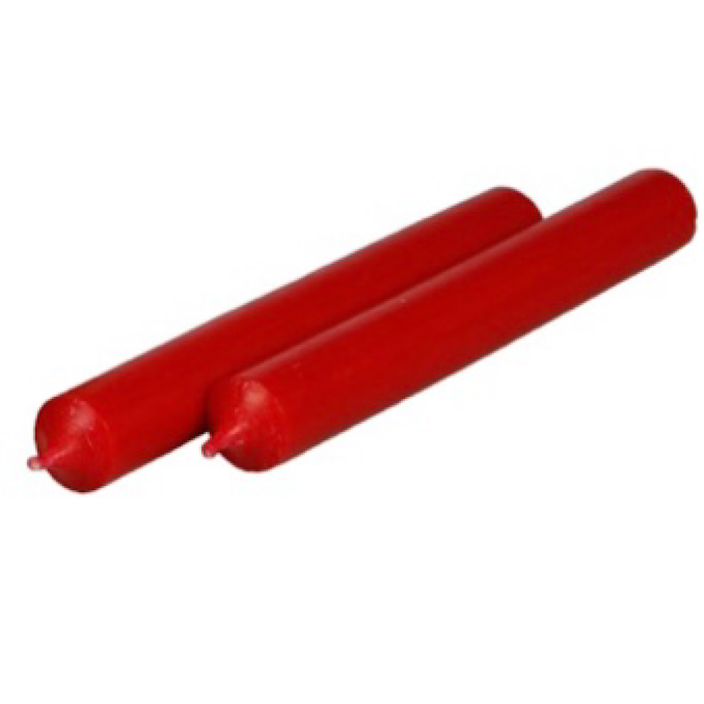 Stabkerze/ Tischkerze H: 18 cm x 2,2 cm - weihnachtsrot