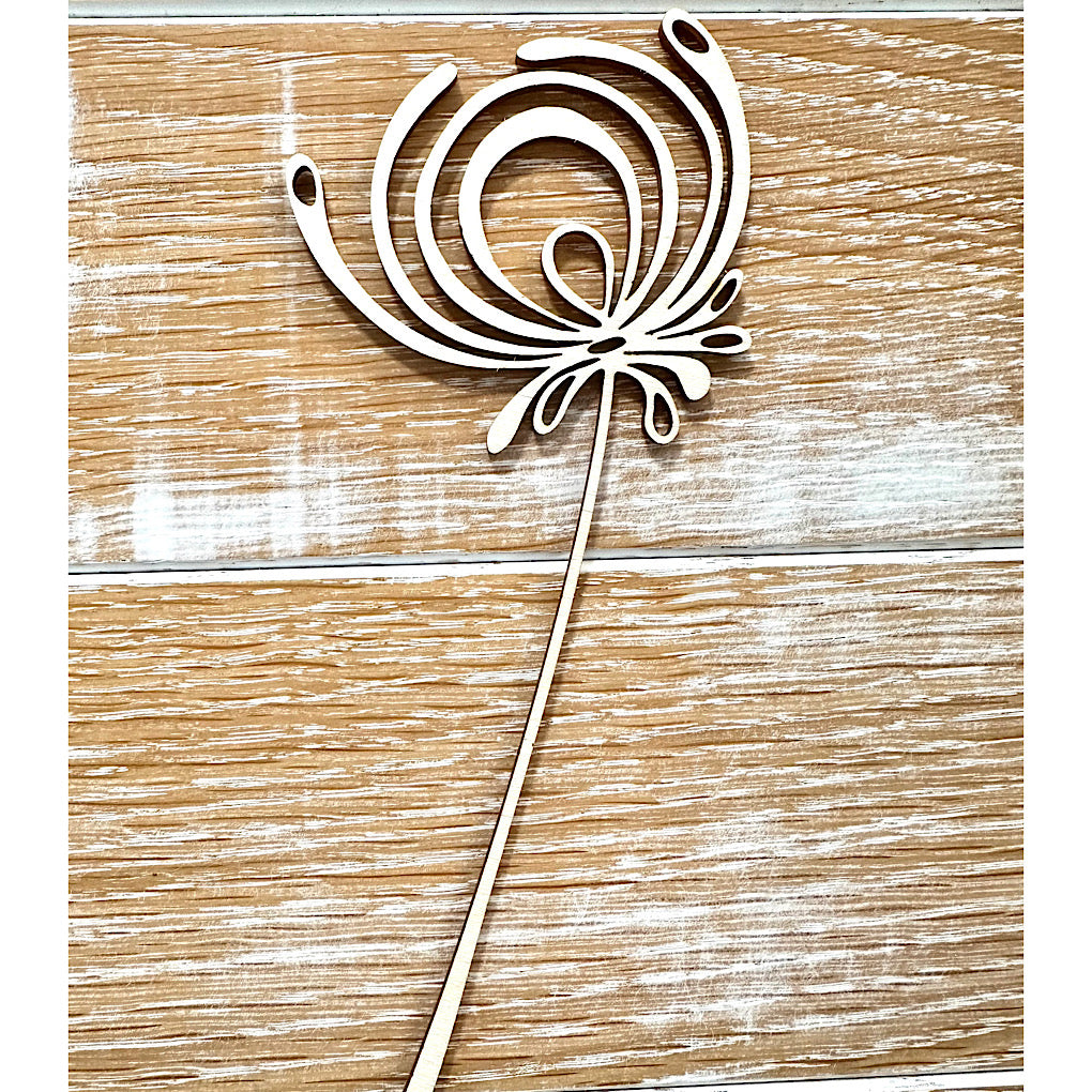 Holzblüte/ Lasercut "Flora" - 18 cm
