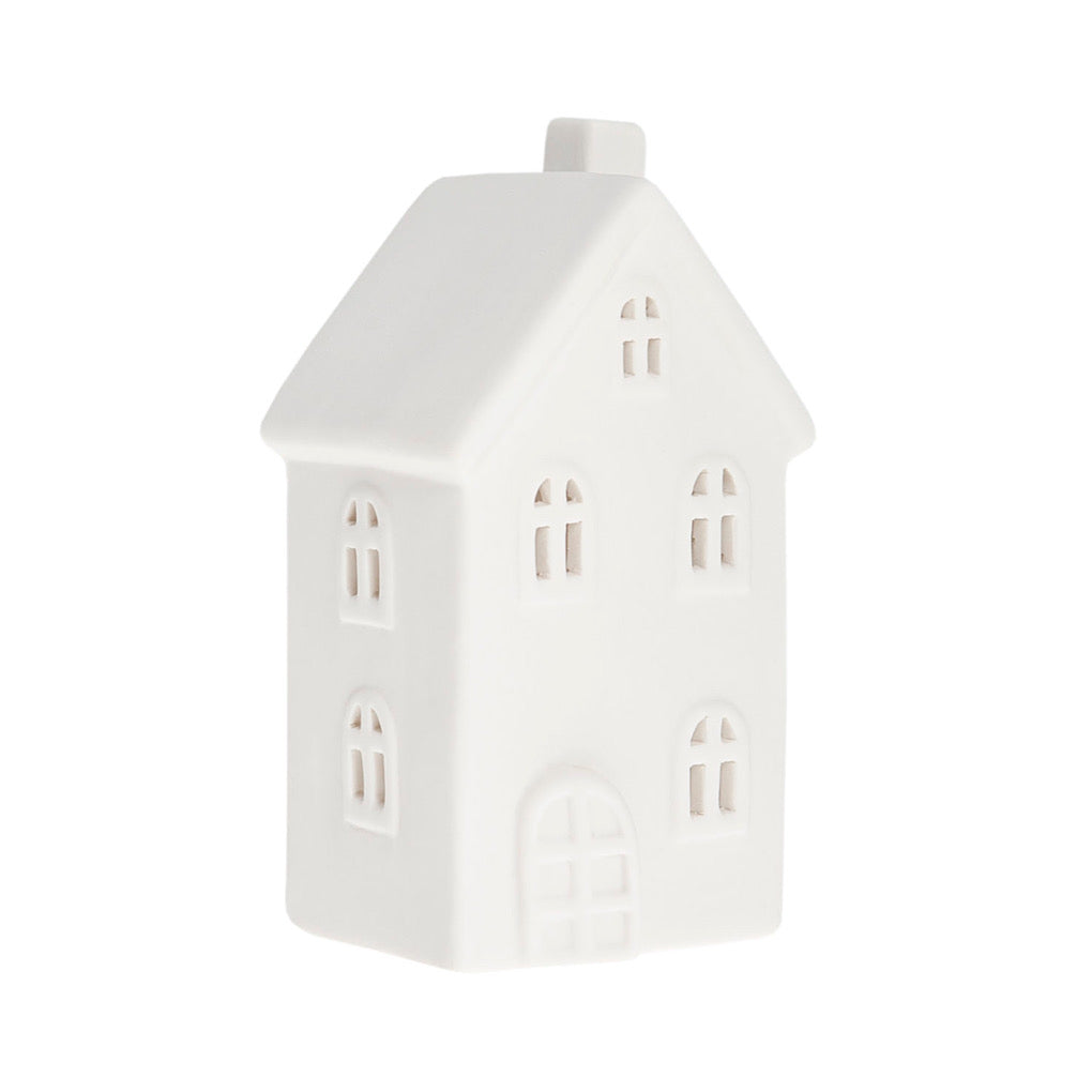 BYN NR. 10, Lichthaus/ Häuschen aus Keramik - white