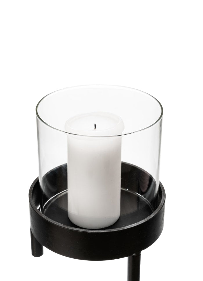 Glaseinsatz und Metallplatte für Kerzenständer Torch - Living by heart